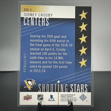 2019-2020 Upper Deck Series 1 Hockey Sidney Crosby Shooting Stars Insert #SSC-2 Shootnscore.com 