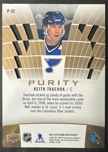 Keith Tkachuk 2021-22 SP Game Used P-52 091/150 SNS Cards 