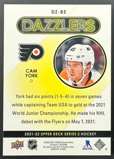 Cam York 2021-22 UD S2 Orange Dazzlers DZ-85 SNS Cards 