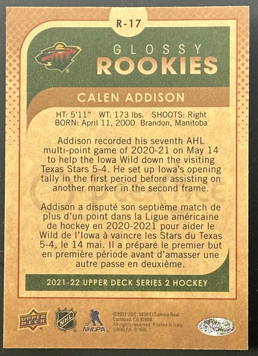 Calen Addison OPC 2021-22 Bronze Rookie Glossy - #R-17 SNS Cards 