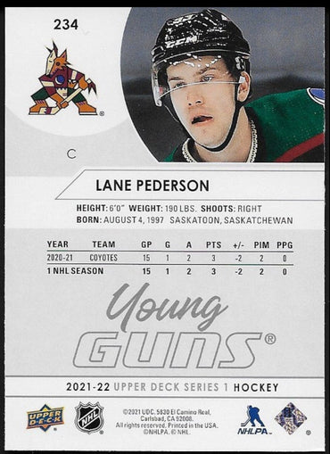 Lane Pederson 2021-22 Upper Deck #234 SNS Cards 