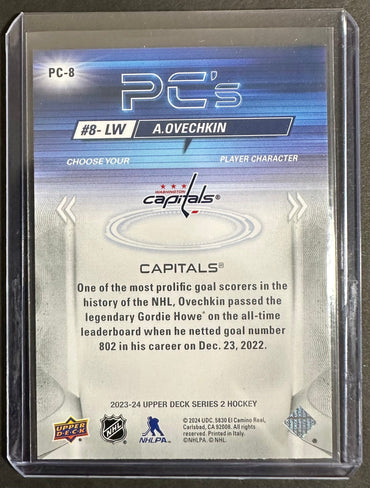 Alex Ovechkin 2023-24 UD S2 PC-8 SNS Cards 