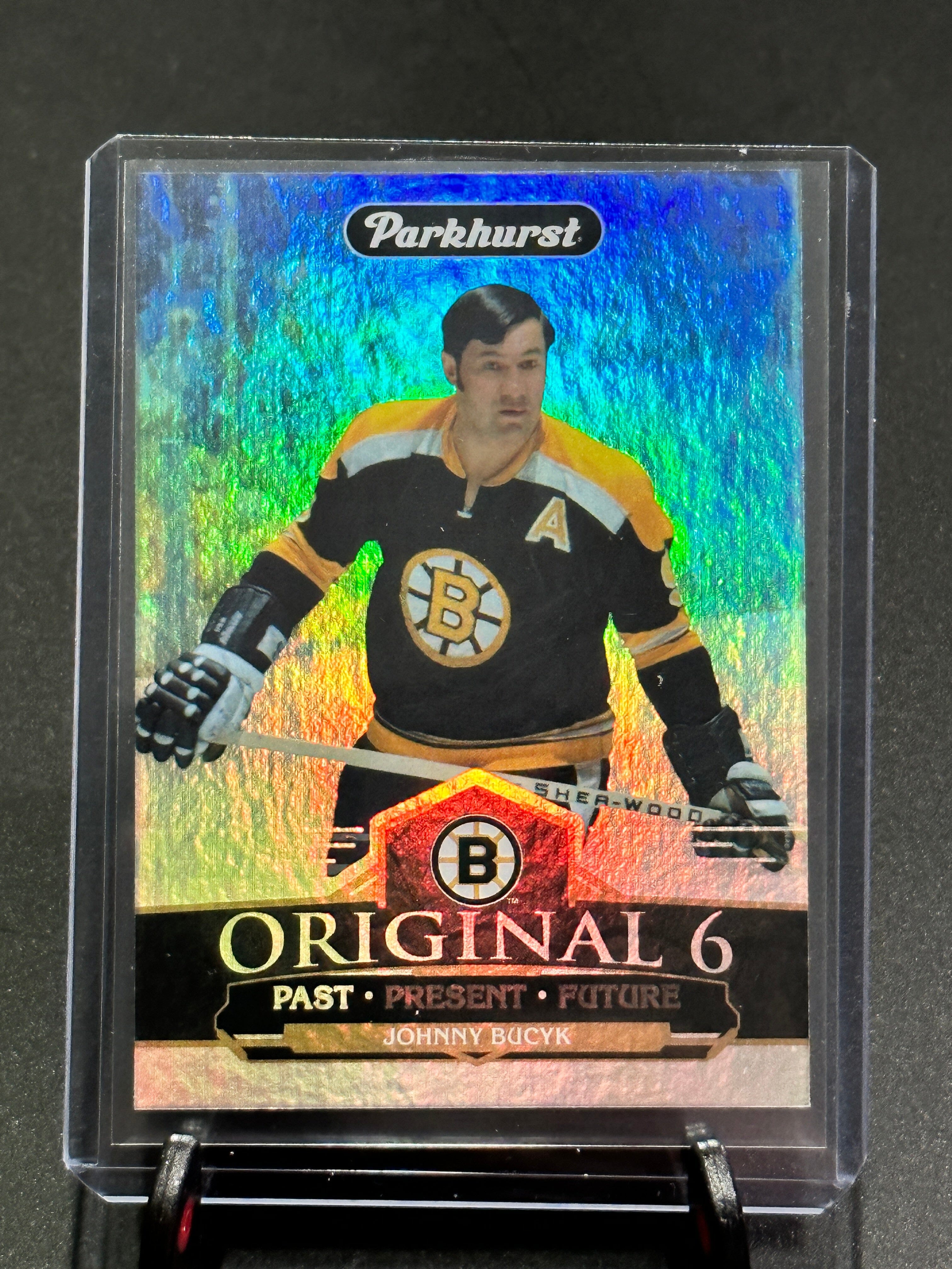 2018-2019 Parkhurst Hockey Original 6 #06-7 Johnny Bucyk - Boston Bruins Shootnscore.com 