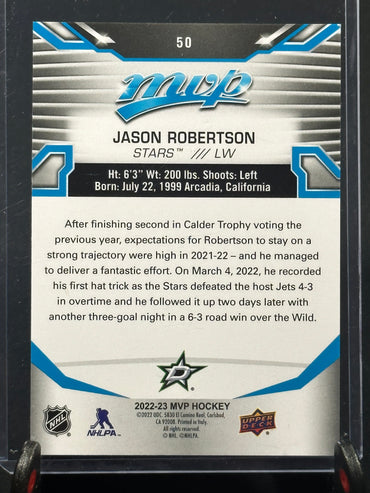 2022-2023 MVP Base Set #50 Jason Robertson - Dallas Stars Shootnscore.com 