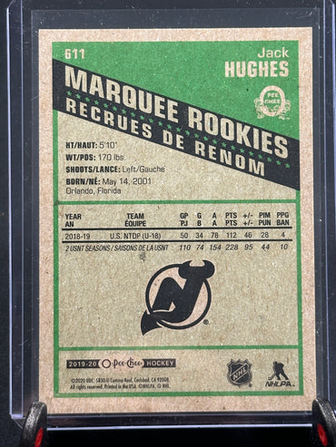 2019-2020 Jack Hughes O Pee Chee Retro Marquee Rookies New Jersey Devils RC # 611 Shootnscore.com 