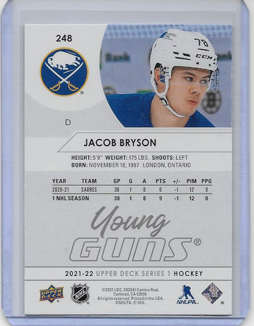 2021-22 UD s1 Young Guns #248 Jacob Bryson SD Cards 