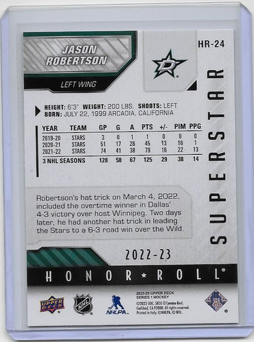 2022-23 UD s1 Honor Roll HR-24 Jason Robertson SD Cards 