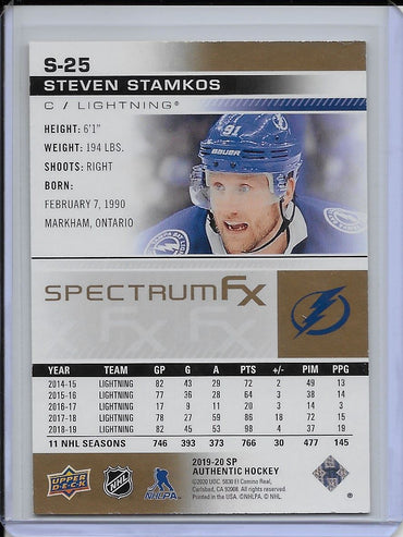 2019-20 SP Authentic #S-25 Steven Stamkos SpectrumFX 47/50 SD Cards 