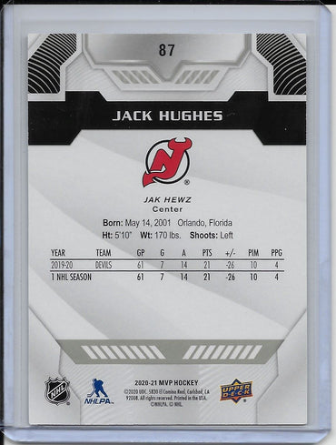 2021-22 UD MVP #87 Jack Hughes SD Cards 