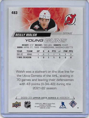 2022-23 UD S2 Young Guns #483 Reilly Walsh SD Cards 