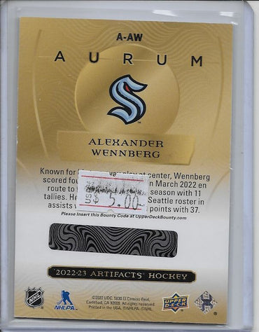 Alexander Wennberg 2022-23 ARTIFACTS AURUM A-AW (unscratched) SD Cards 