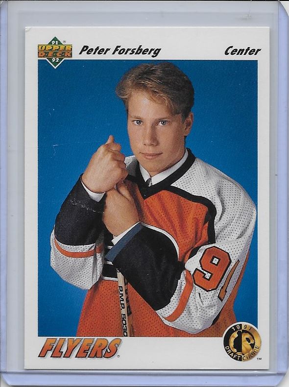 Peter Forsberg UD 1991-92 ROOKIE CARD SD Cards 