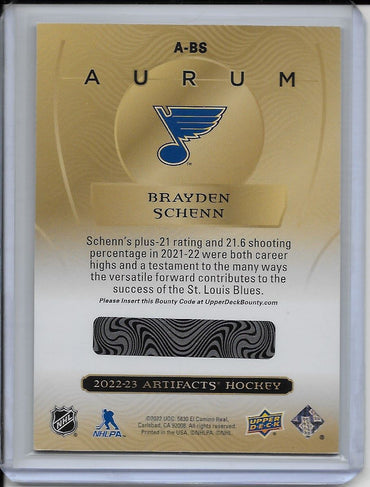 2022 Artifacts Aurum A-BS Brayden Schenn (Unscratched) SD Cards 