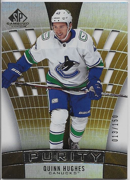 2021-22 SP Gameused Purity Quinn Hughes P-30 (013/150) SD Cards 